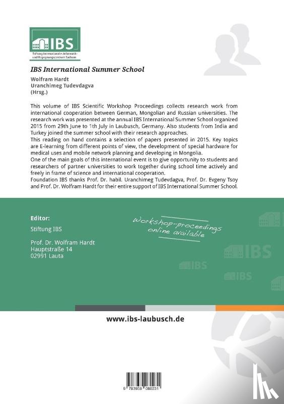  - IBS International Summer School
