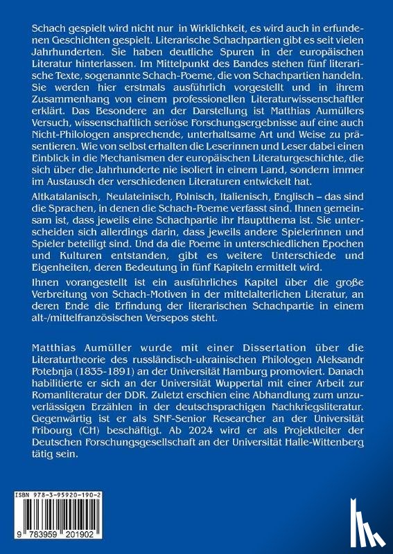 Aumüller, Matthias - Das Schachspiel in der europäischen Literatur