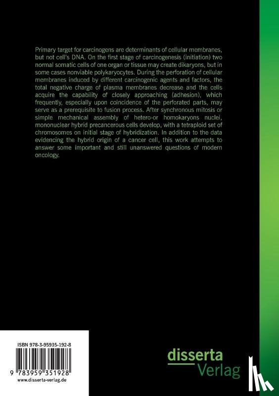 Gogichadze, Giorgi - Views and Suppositions about the pathogenesis of Cancer