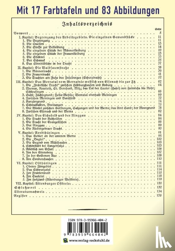 Gerbing, Luise - Das Thüringer Trachtenbuch