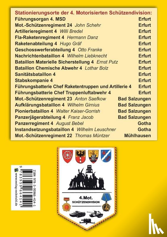Poller, Martin - Die Geschichte der 4. Motorisierten Schützendivision der Nationalen Volksarmee 1956 bis 1990