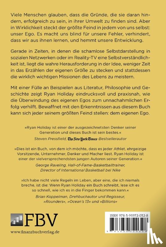 Holiday, Ryan - Dein Ego ist dein Feind