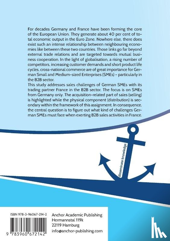 Scheffler, Yves - B2B sales of German Small and Medium-sized Enterprises. Challenges in cross-border sales within the context of German-French business relationships