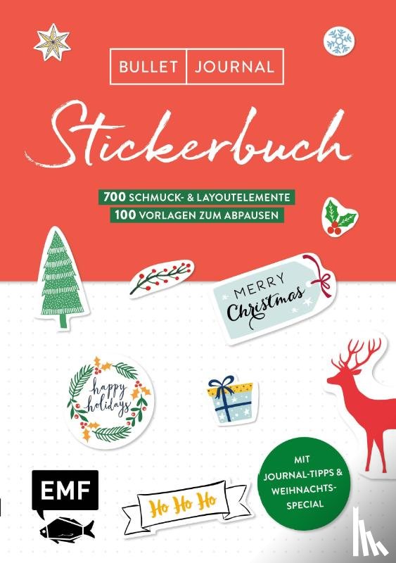  - Bullet Journal - Stickerbuch Merry Christmas: 700 weihnachtliche Schmuckelemente