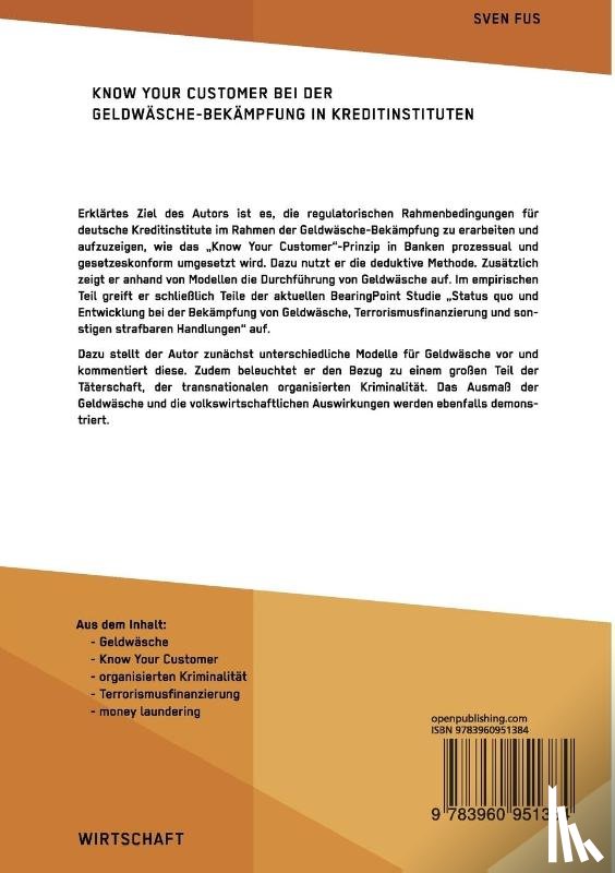 Fus, Sven - Know Your Customer bei der Geldwasche-Bekampfung in Kreditinstituten