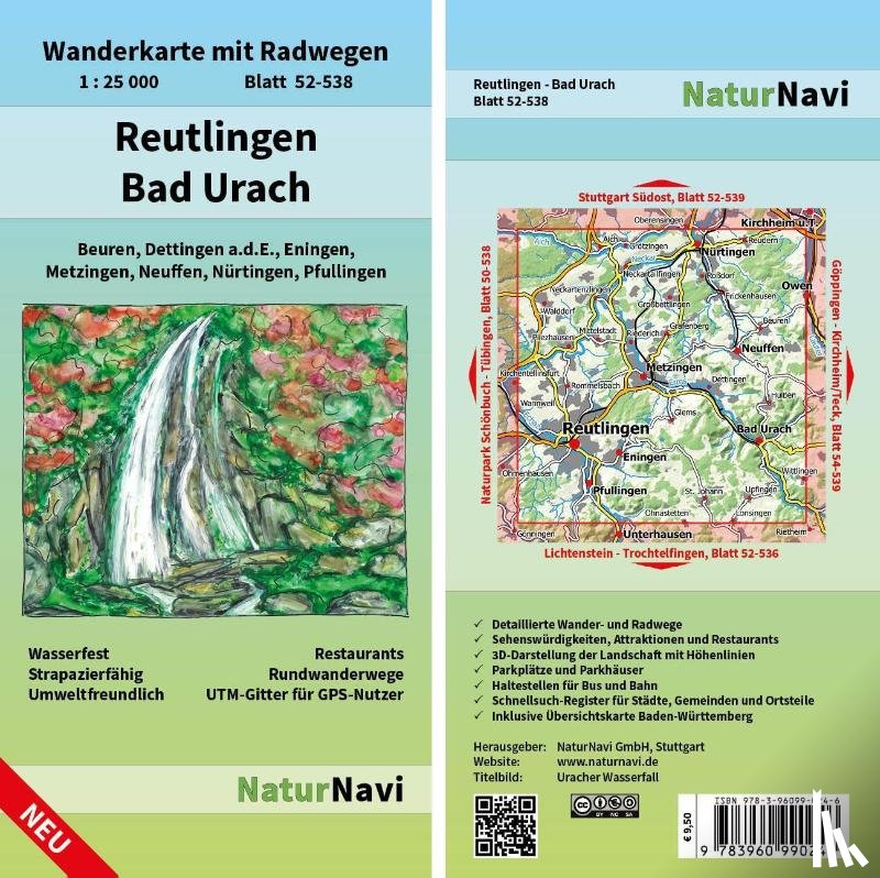  - Reutlingen - Bad Urach 1 : 25 000, Blatt 52-538