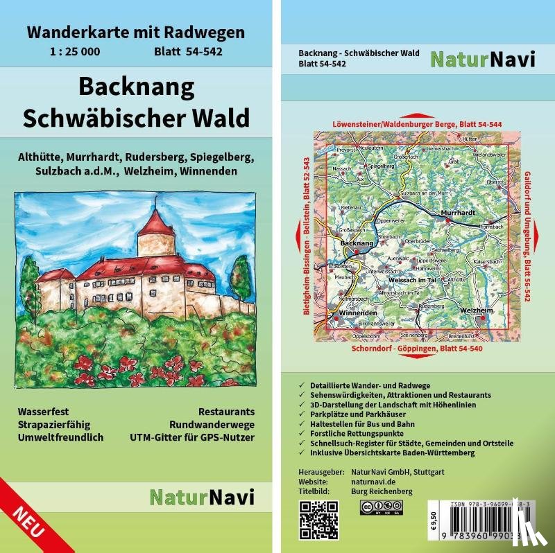  - Backnang - Schwäbischer Wald 1 : 25 000, Blatt 54-542