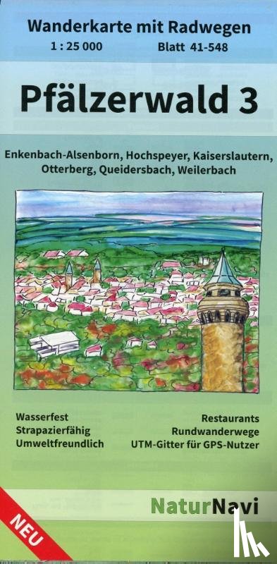  - Pfälzerwald 3. Blatt 41-548, 1 : 25 000