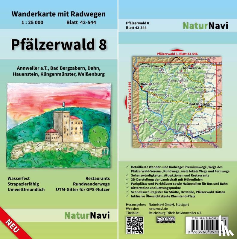  - Pfälzerwald 8. Blatt 42-544, 1 : 25 000