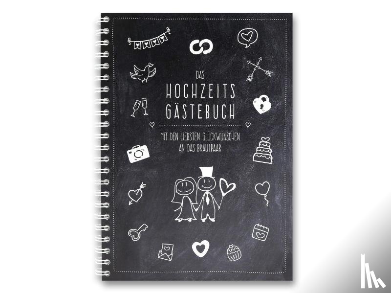  - familiawedding black-Doodle- Design XXL Gästebuch zur Hochzeit