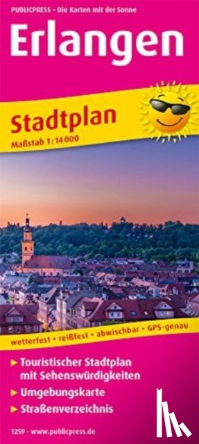  - Erlangen, city map 1:14,000