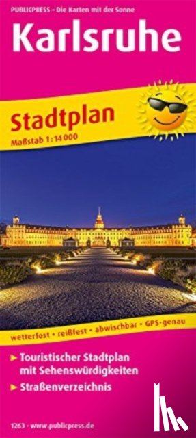  - Karlsruhe, city map 1:14,000