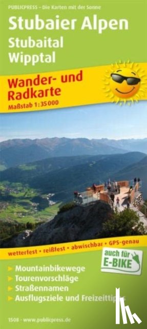  - Stubai Alps, hiking and cycling map 1:35,000