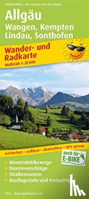  - Allgau - Wangen, hiking and cycling map 1:35,000