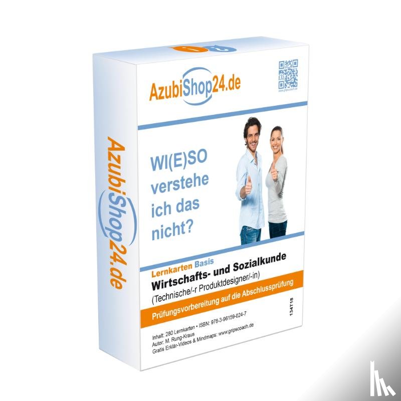 Rung-Kraus, Michaela - AzubiShop24.de Lernkarten Wirtschafts- und Sozialkunde (Technische(r) Produktdesigner/in). Wiso Prüfung