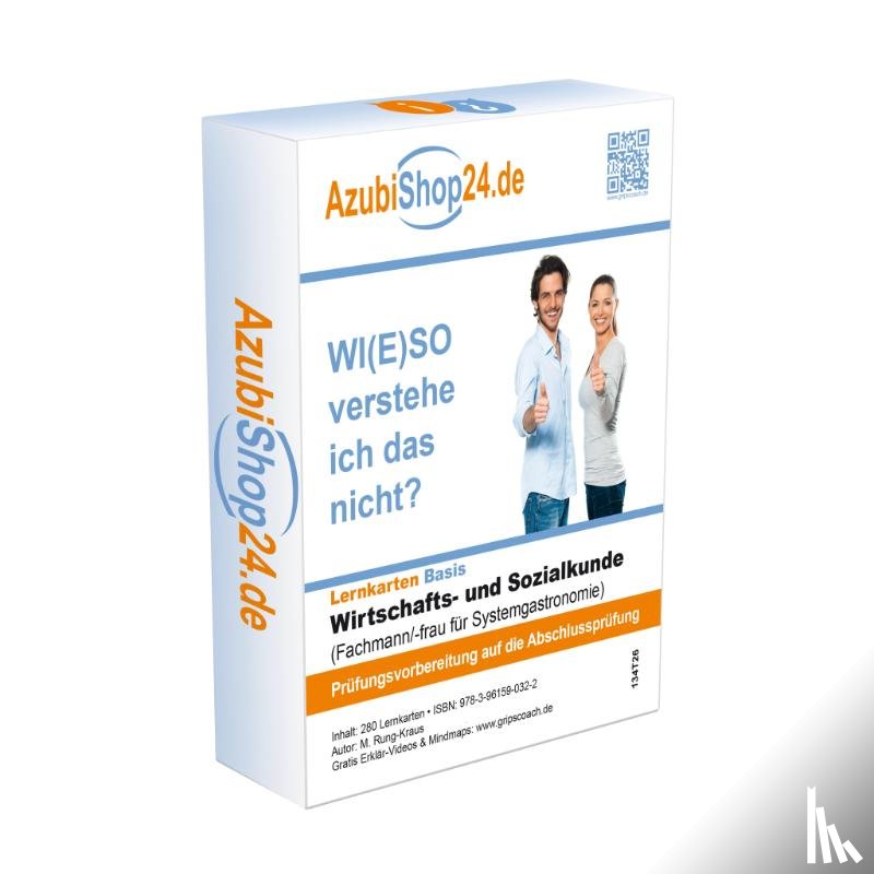 Rung-Kraus, Michaela - AzubiShop24.de Lernkarten Wiso Wirtschafts- und Sozialkunde Fachmann / Fachfrau für Systemgastronomie Prüfungsvorbereitung Wiso Prüfung