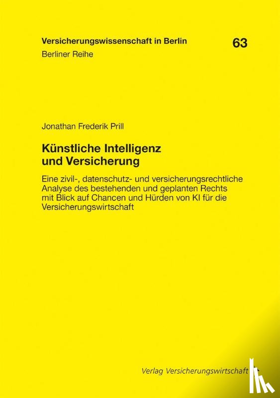 Prill, Jonathan - Künstliche Intelligenz und Versicherung
