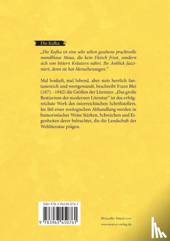 Franz, Blei - Das grosse Bestiarium der modernen Literatur