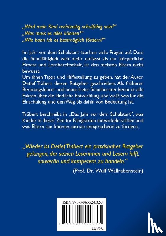 Träbert, Detlef - Das Jahr vor dem Schulstart