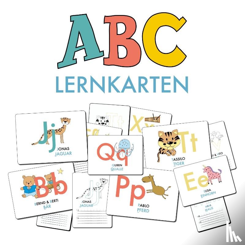 Wirth, Lisa - ABC-Lernkarten der Tiere, Bildkarten, Wortkarten, Flash Cards mit Groß- und Kleinbuchstaben