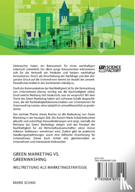 Schad, Marie - Green Marketing vs. Greenwashing. Weltrettung als Marketingstrategie