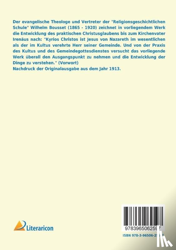 Bousset, Johann Franz Wilhelm - Kyrios Christos