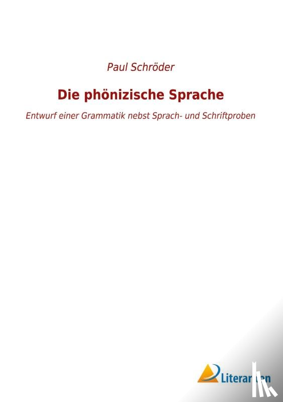 Schröder, Paul - Die phönizische Sprache