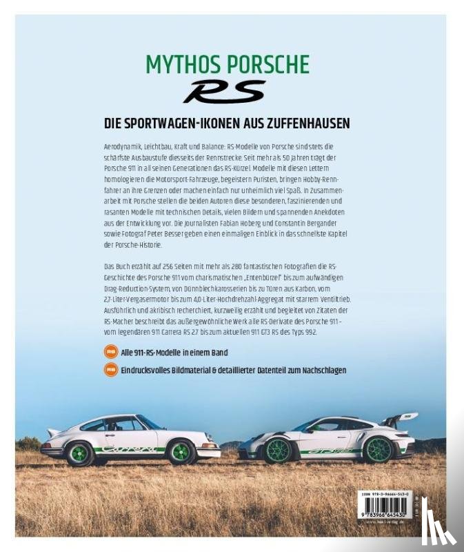 Bergander, Constantin, Hoberg, Fabian - Edition Porsche Fahrer: Mythos Porsche RS