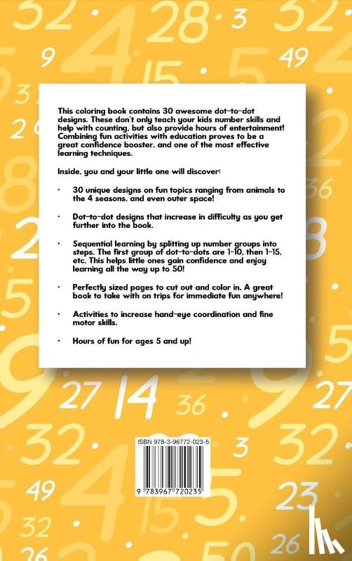 Books, Funkey - Dot-To-Dot Count to 50 + Coloring Workbook