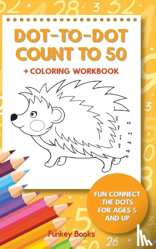 Books, Funkey - Dot-To-Dot Count to 50 + Coloring Workbook