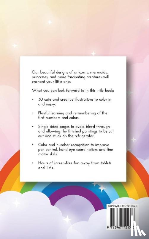 Books, Funkey - Color by Number - Unicorns, Mermaids & Co.