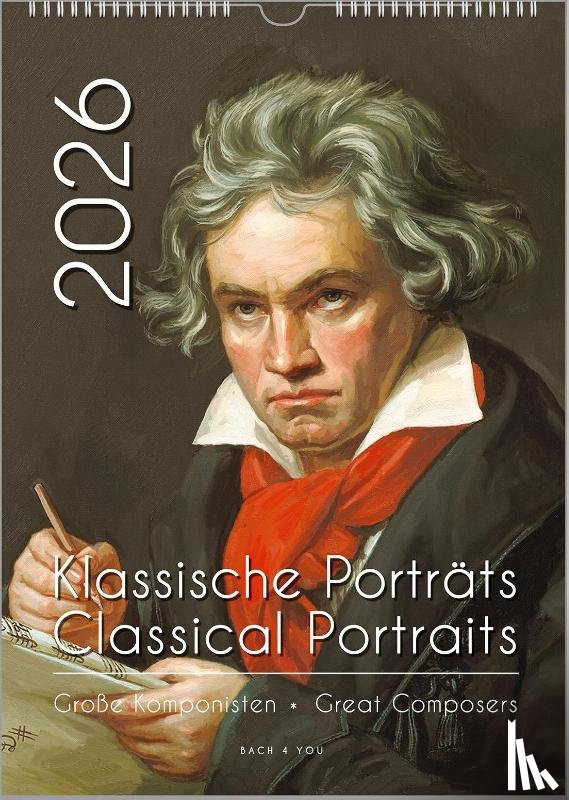 Bach Jr., Peter - Komponisten-Kalender, ein Musik-Kalender 2026, DIN A3