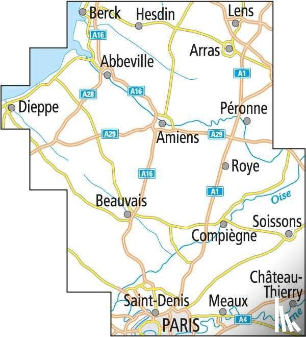  - ADFC-Radtourenkarte F-PIC Paris Picardie 1:150.000, reiß- und wetterfest, E-Bike geeignet, GPS-Tracks Download