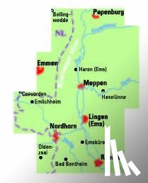  - ADFC-Regionalkarte Emsland Grafschaft Bentheim, 1:75.000, mit Tagestourenvorschlägen, reiß- und wetterfest, E-Bike-geeignet, mit Knotenpunkten, GPS-Tracks Download