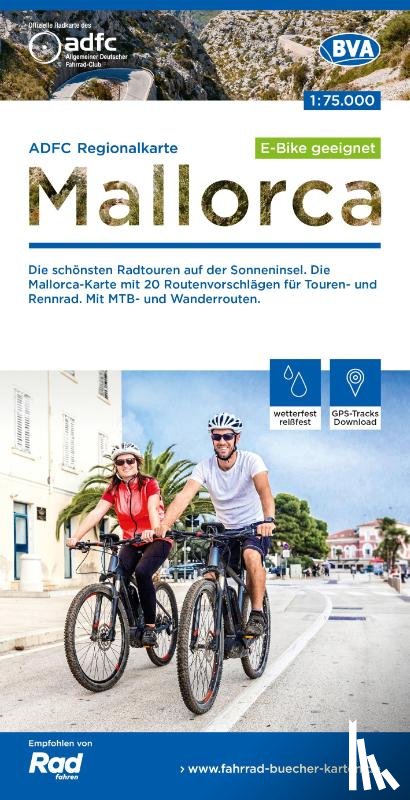  - ADFC-Regionalkarte Mallorca, 1:75.000, reiß- und wetterfest, GPS-Tracks Download