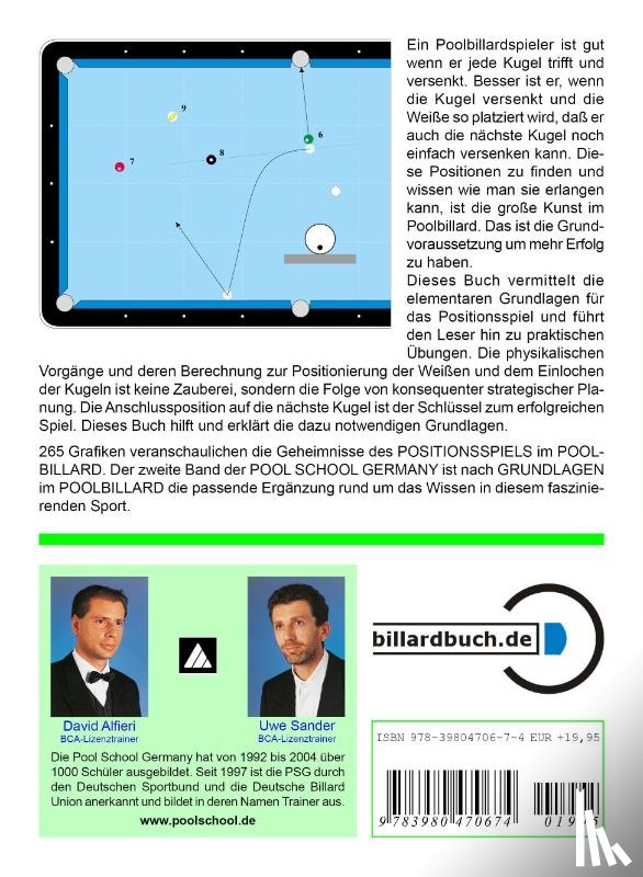 Alfieri, David, Sander, Uwe - Positionsspiel im Poolbillard 2