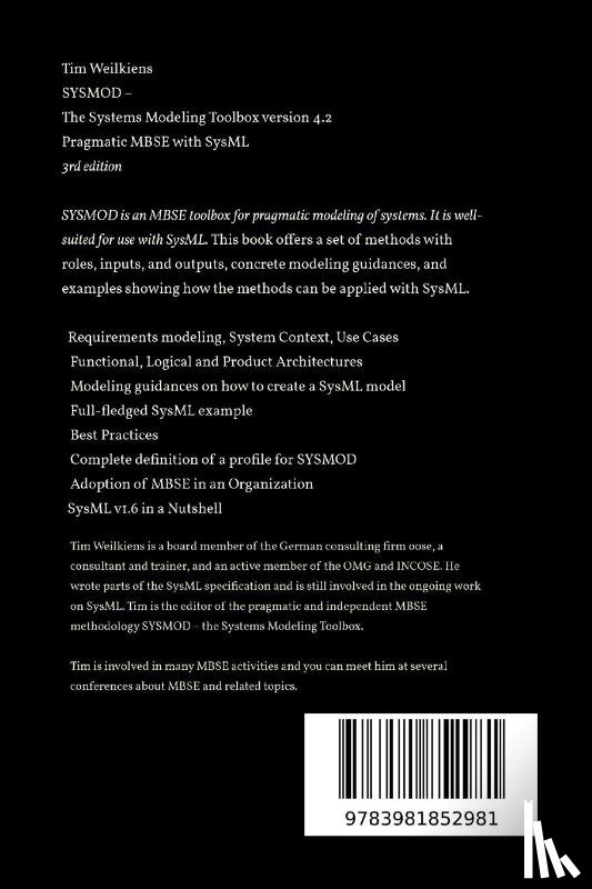 Weilkiens, Tim - SYSMOD - The Systems Modeling Toolbox
