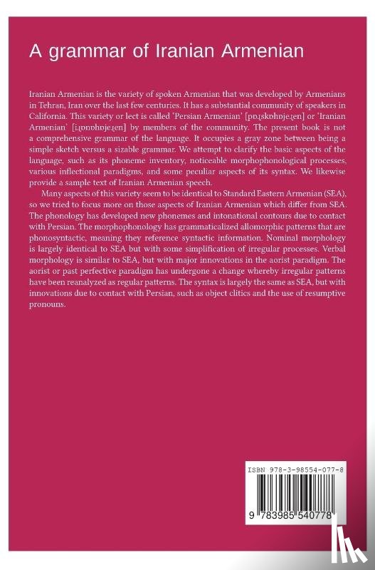 Dolatian, Hossep, Sharifzadeh, Afsheen, Vaux, Bert - A grammar of Iranian Armenian
