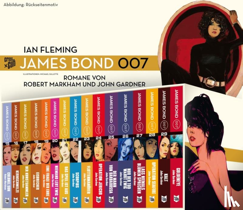 Gardner, John, Markham, Robert - James Bond Gesamtbox 2: Schuber gefüllt mit den Bänden 15-29 plus dem Filmroman Goldeneye