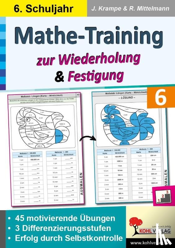 Krampe, Jörg, Mittelmann, Rolf - Mathe-Training zur Wiederholung und Festigung / Klasse 6