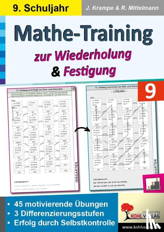 Krampe, Jörg, Mittelmann, Rolf - Mathe-Training zur Wiederholung und Festigung / Klasse 9