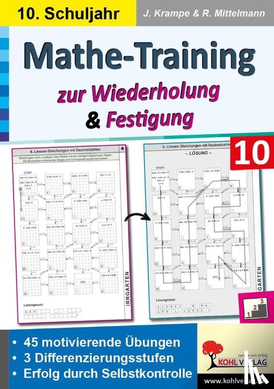 Krampe, Jörg, Mittelmann, Rolf - Mathe-Training zur Wiederholung und Festigung / Klasse 10