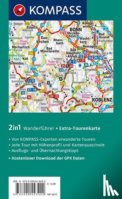Sturm, Astrid - KOMPASS Wanderführer Premiumwanderweg Ahrsteig mit Rotweinwanderweg, 30 Touren/Etappen