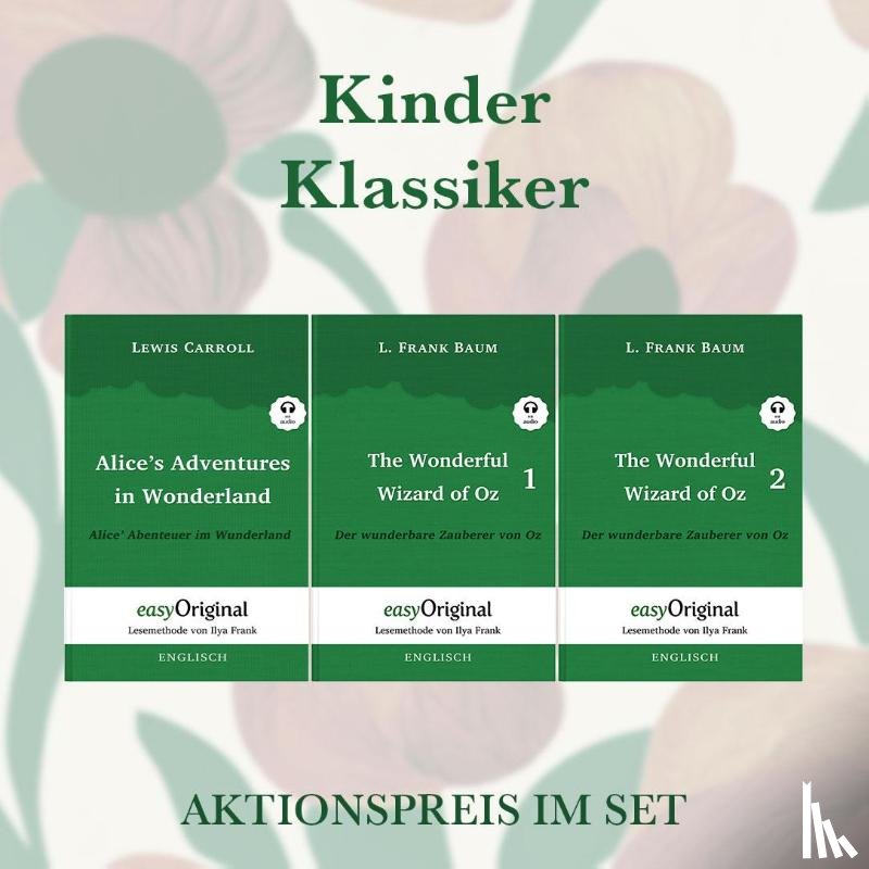 Carroll, Lewis, Baum, L. Frank - Kinder Klassiker Kollektion (Bücher + Audio-Online) - Lesemethode von Ilya Frank - Zweisprachige Ausgabe Englisch-Deutsch