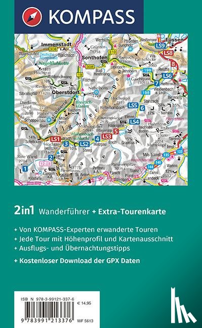 Schäfer, Brigitte - KOMPASS Wanderführer Lechweg mit Lechschleifen, 16 Touren und Etappen mit Extra-Tourenkarte