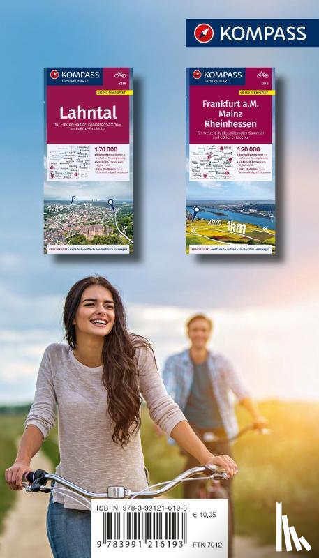  - KOMPASS Fahrrad-Tourenkarte Rheinradweg 2, von Mannheim nach Köln 1:50.000