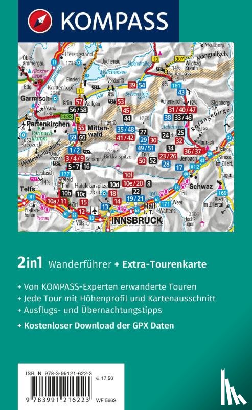 Sonntag, Hermann, Garnweidner, Siegfried - KOMPASS Wanderführer Naturpark Karwendel, 60 Touren mit Extra-Tourenkarte