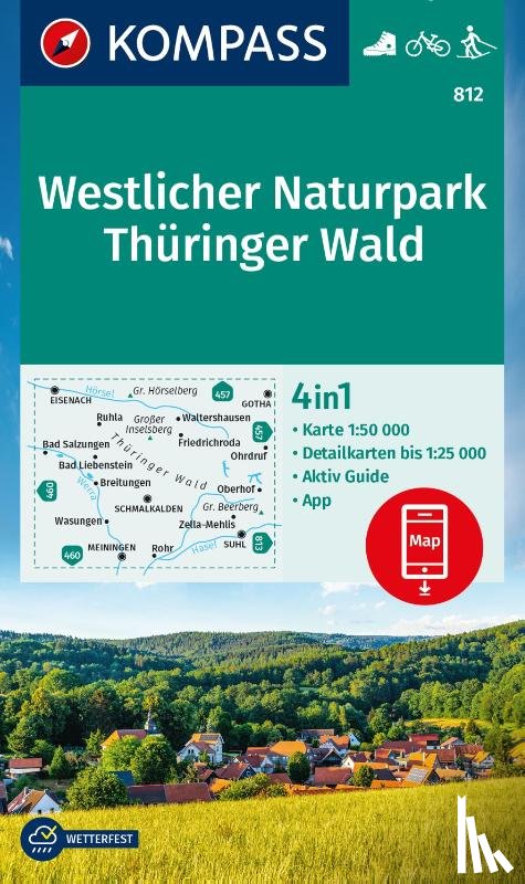  - Kompass WK812 Westlicher Naturpark Thüringer Wald