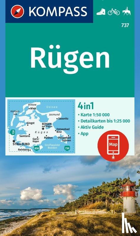  - KOMPASS Wanderkarte 737 Rügen 1:50.000