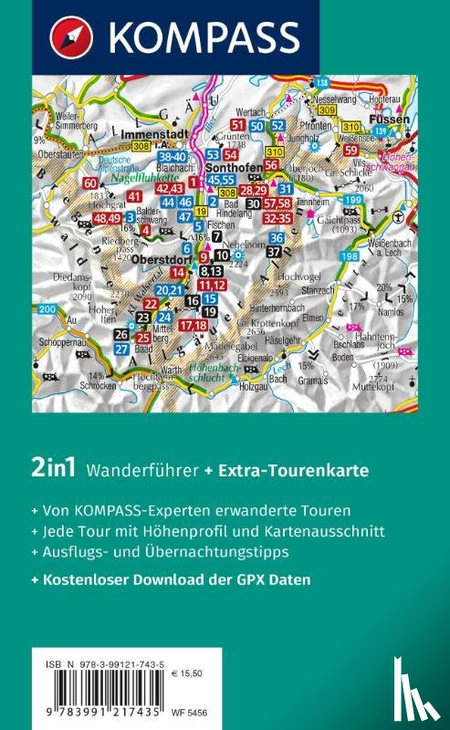 Theil, Walter - KOMPASS Wanderführer Allgäu, Allgäuer Alpen, 60 Touren mit Extra-Tourenkarte